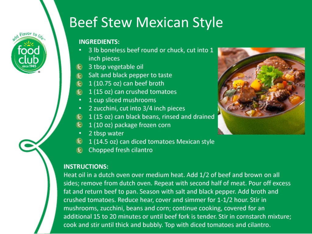 Beef Stew Mexican Style Recipe