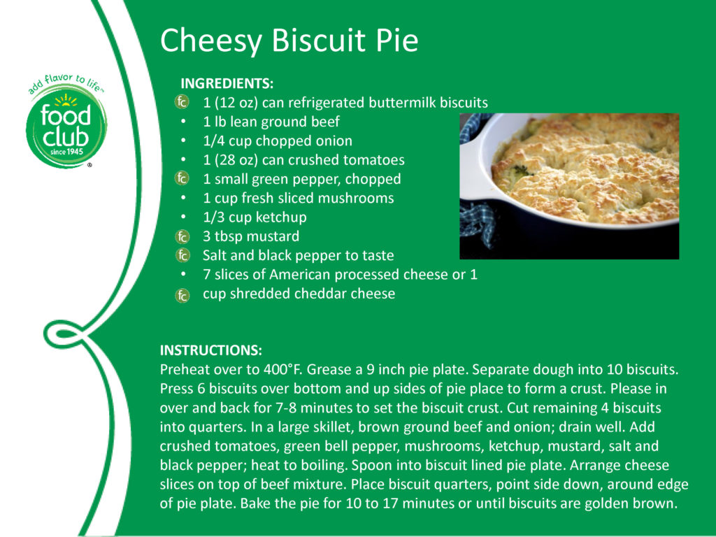 Cheesy Biscuit Pie Recipe