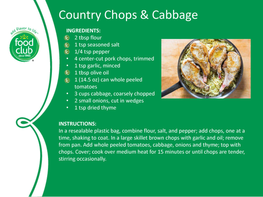 Country Chops And Cabbage Recipe
