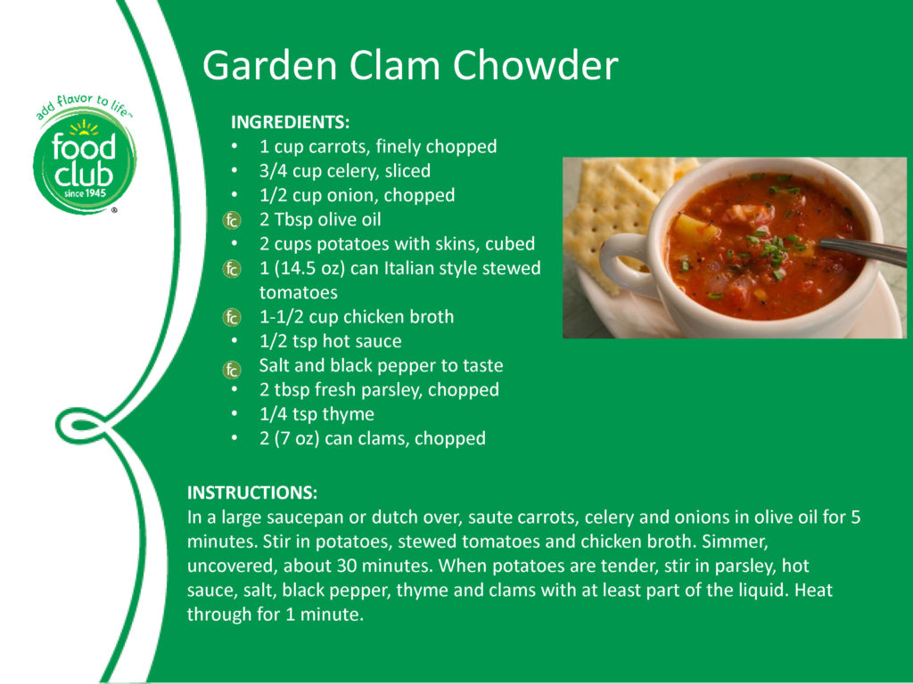 Garden Clam Chowder Recipe