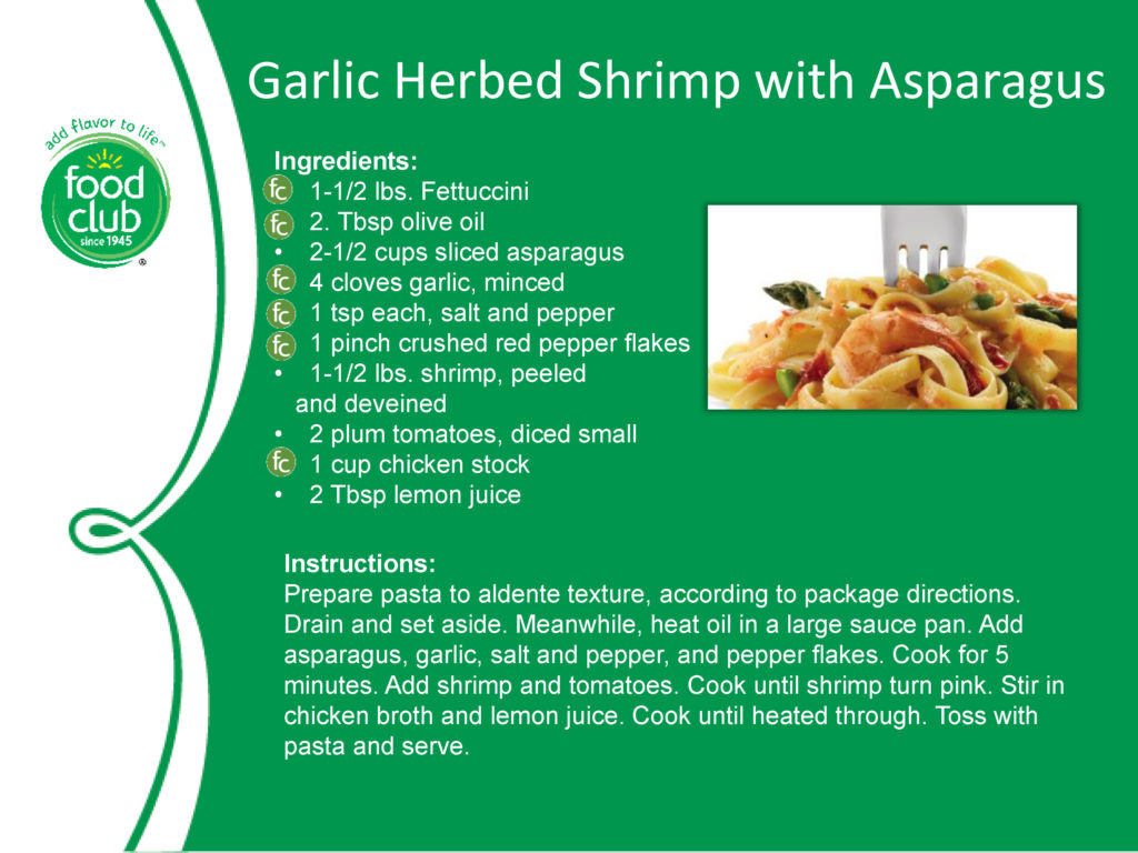Garlic Herbed Shrimp With Asparagus Recipe