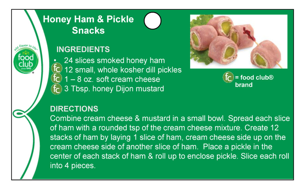 Honey Ham & Pickle Snacks Recipe