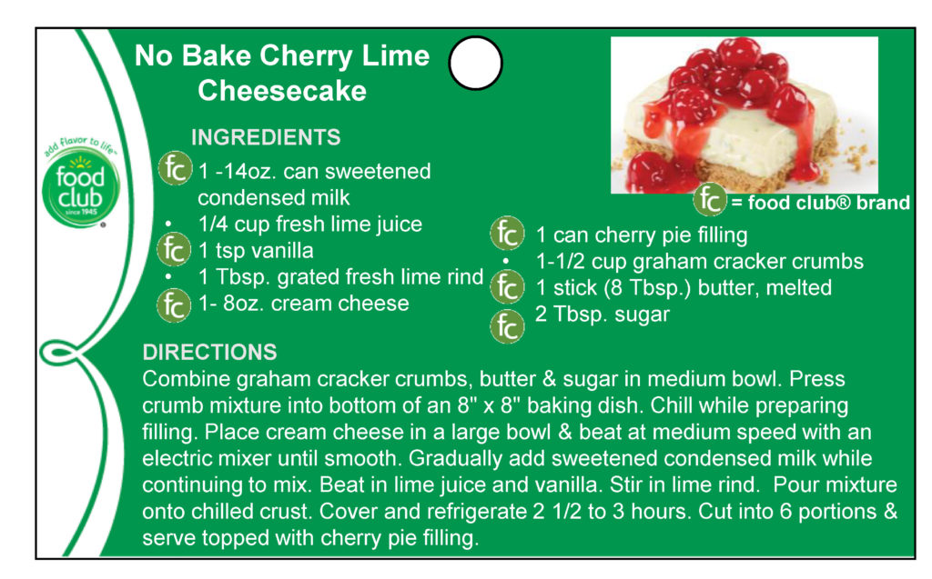 No Bake Cherry Lime Cheesecake Recipe