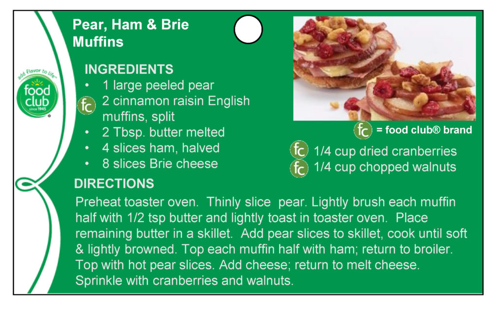 Pear, Ham & Brie Muffins Recipe