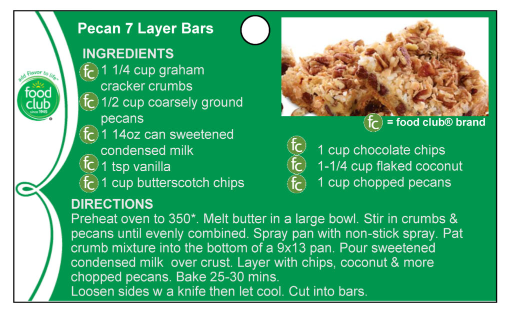 Pecan 7 Layer Bars Recipe