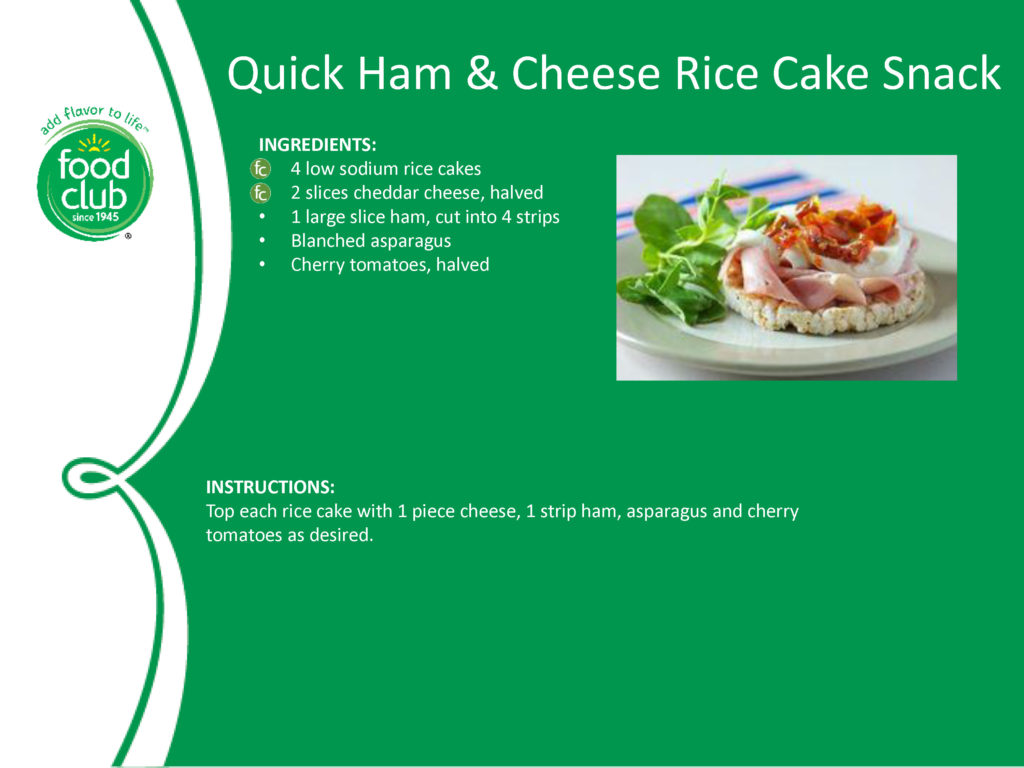 Quick Ham & Cheese Rice Cake Snacks Recipe