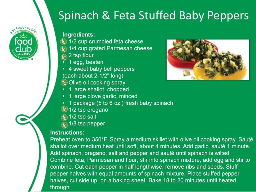 Spinach & Feta Stuffed Baby Peppers Recipe
