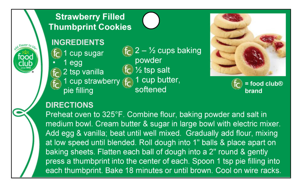 Strawberry Filled Thumbprint Cookies Recipe
