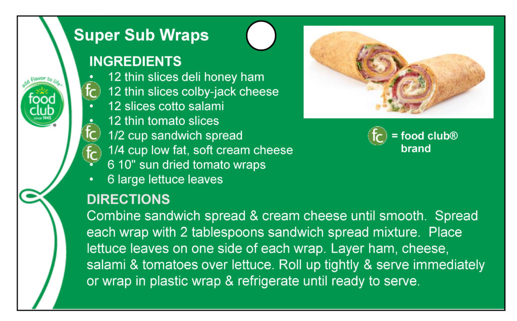 Super Sub Wraps Recipe
