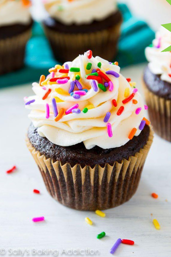 Candy Sprinkled Cupcakes