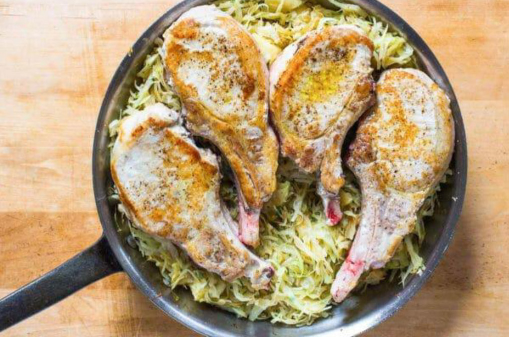 Country Chops And Cabbage
