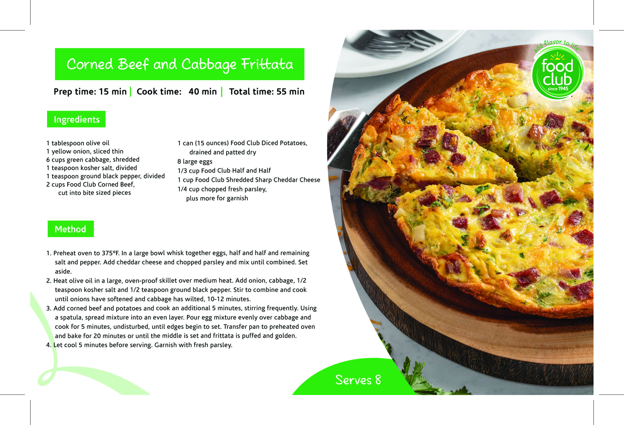 Corned Beef and Cabbage Frittata Recipe