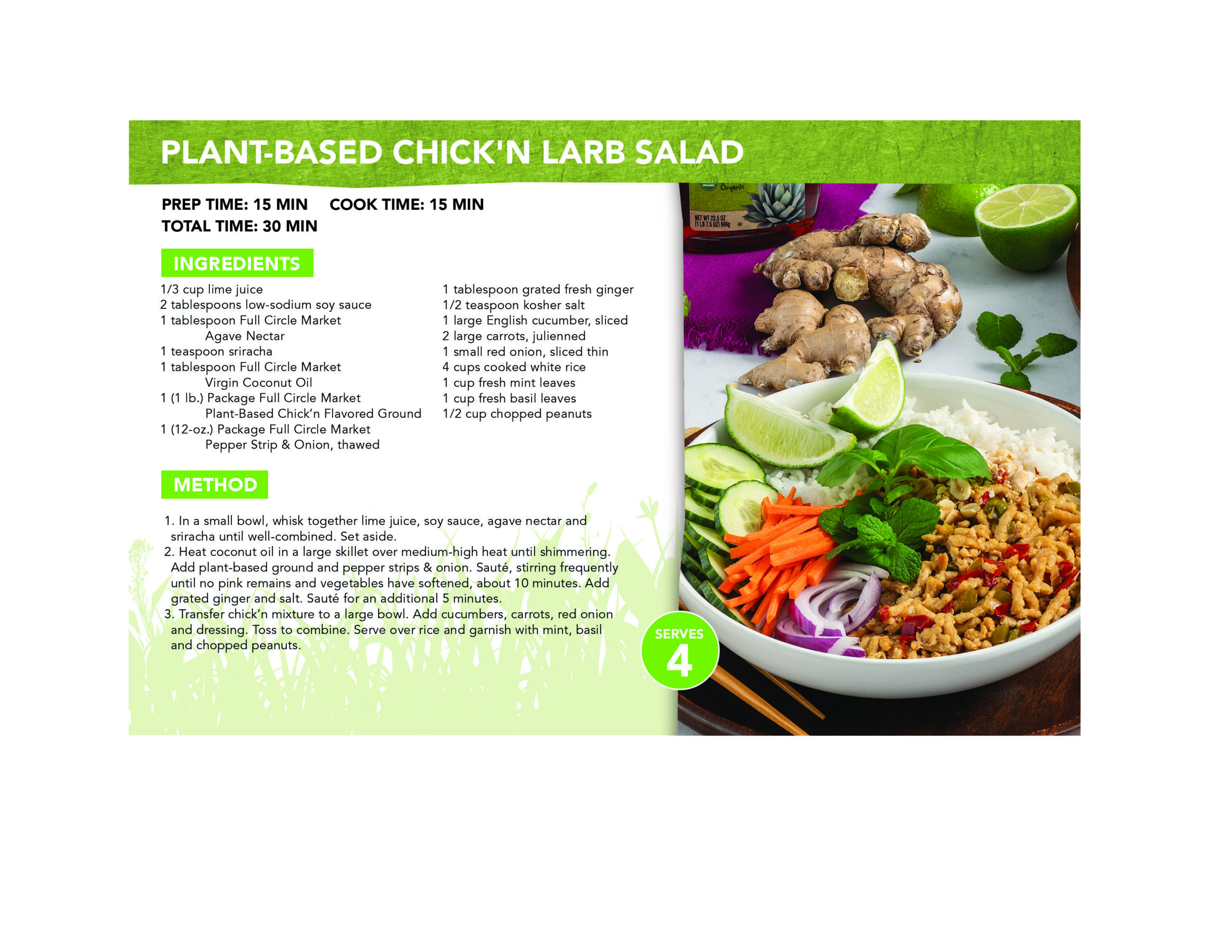 Plant-Based Chick'n Larb Salad Recipe