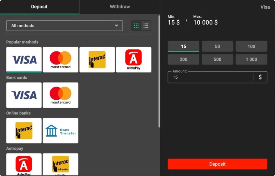 payment methods
